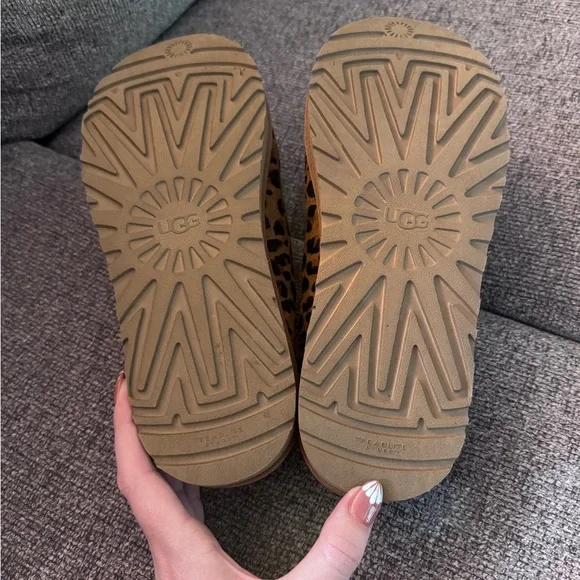 UGG Tan and Black Animal Print Slippers - Picture 3 of 5